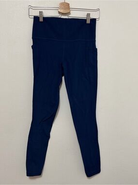 Athleta Small Legging Salutation Stash Pocket II Tight Blue